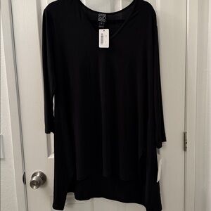 Clara Sun woo v neck tunic side flow top.